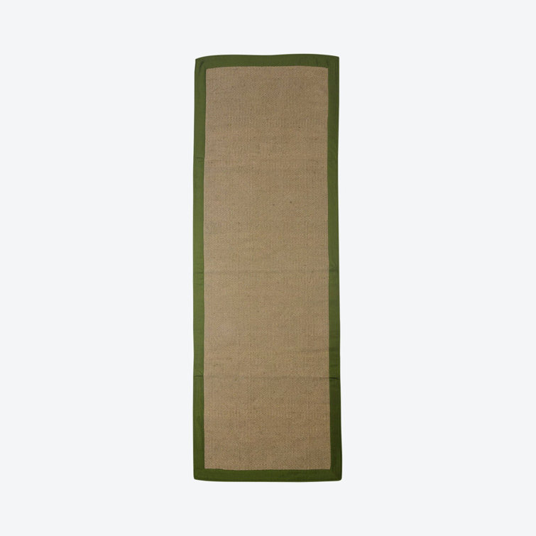 Bay Isle Home Flat Weave Jute Runner Rug Green Wayfair.co.uk